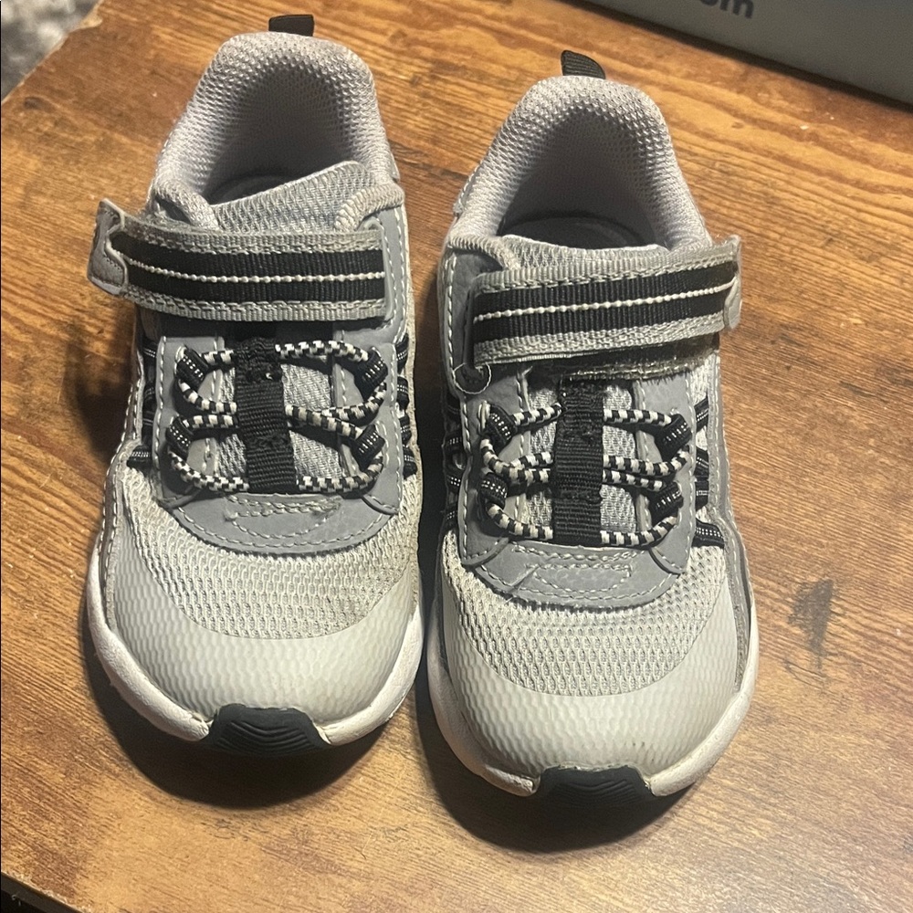 Stride Rite Gray and Black Kids Sneakers